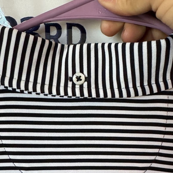 Daniel Cremieux Black and White Striped Polo Shirt - Picture 5 of 5